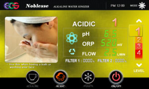 acidic ionized water